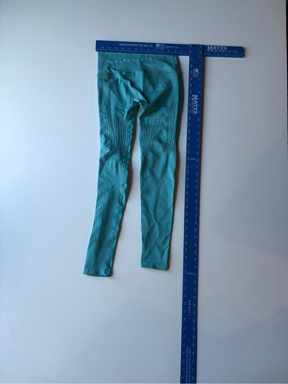 Alphalete Teal Textured Seamless Leggings